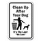 Signmission 18 in Height, 0.12 in Width, Aluminum, 12" x 18", A-1218 Pet-Animal - LawWeCare A-1218 Pet-Animal - LawWeCare - alternate 1